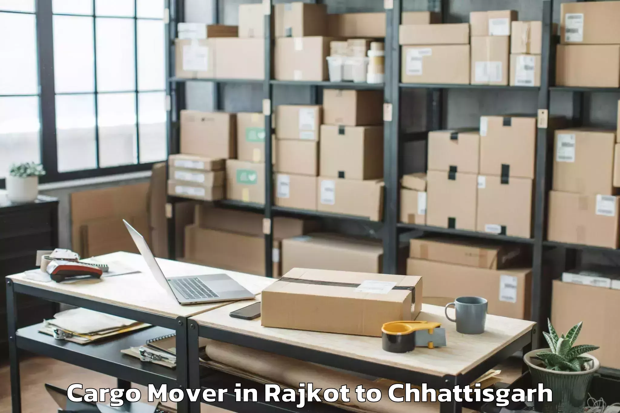 Top Rajkot to Sarguja University Ambikapur Cargo Mover Available